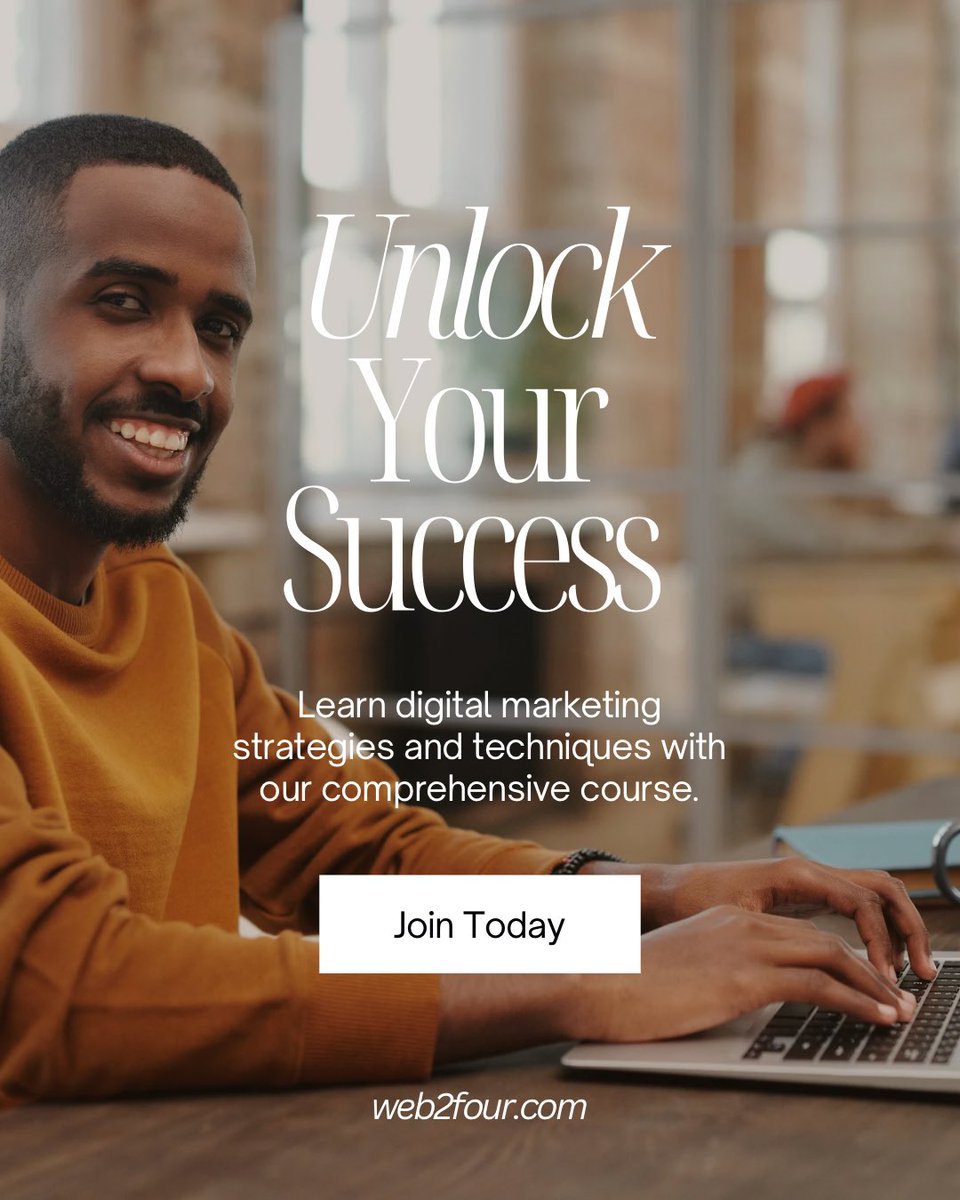 w2flearning's tweet image. Unlock Your Success

Learn digital marketing strategies and techniques with our comprehensive course. Gain the skills you need to excel in the digital world.

 Click the link in our bio to Get Started.
