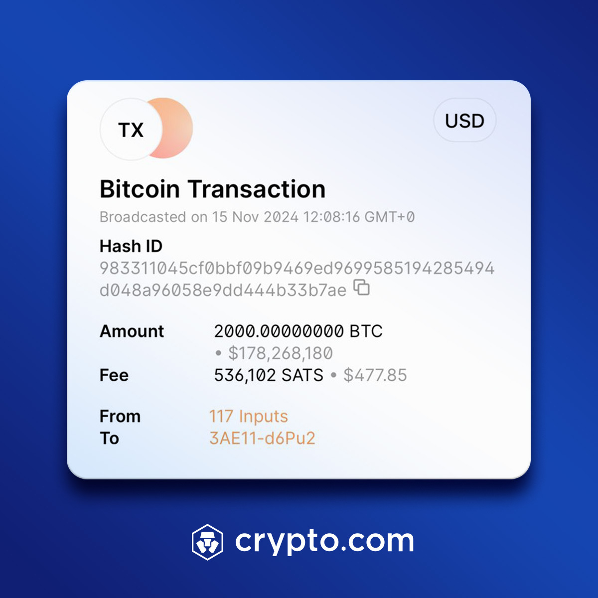 Dormant whales seem to be stirring from their slumber, a “Satoshi-era”  wallet that has been inactive since 2009 moved 2000 #BTCs