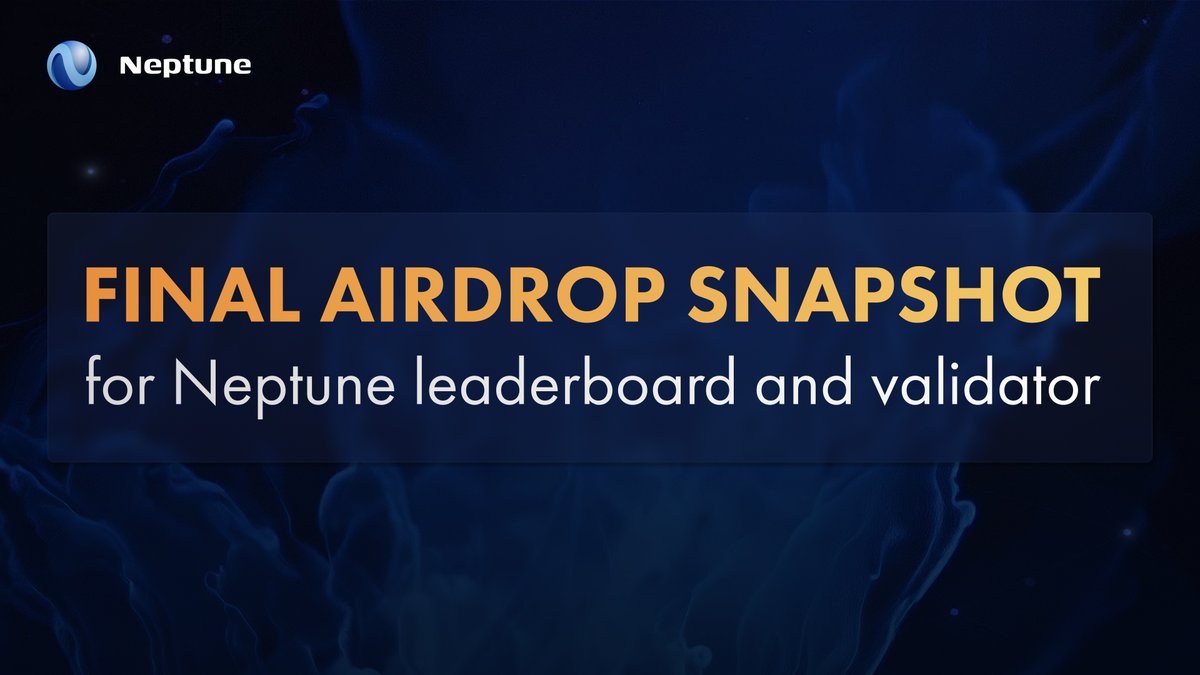 neptune_finance's tweet image. The final leaderboard snapshot has been taken! 📸

All scores have been frozen,
INJ validator snapshot coming soon.

Liquidity bootstrapping on @injective will happen in December. For stakers who requested a 3 week heads up, consider this your public service announcement. 🫡