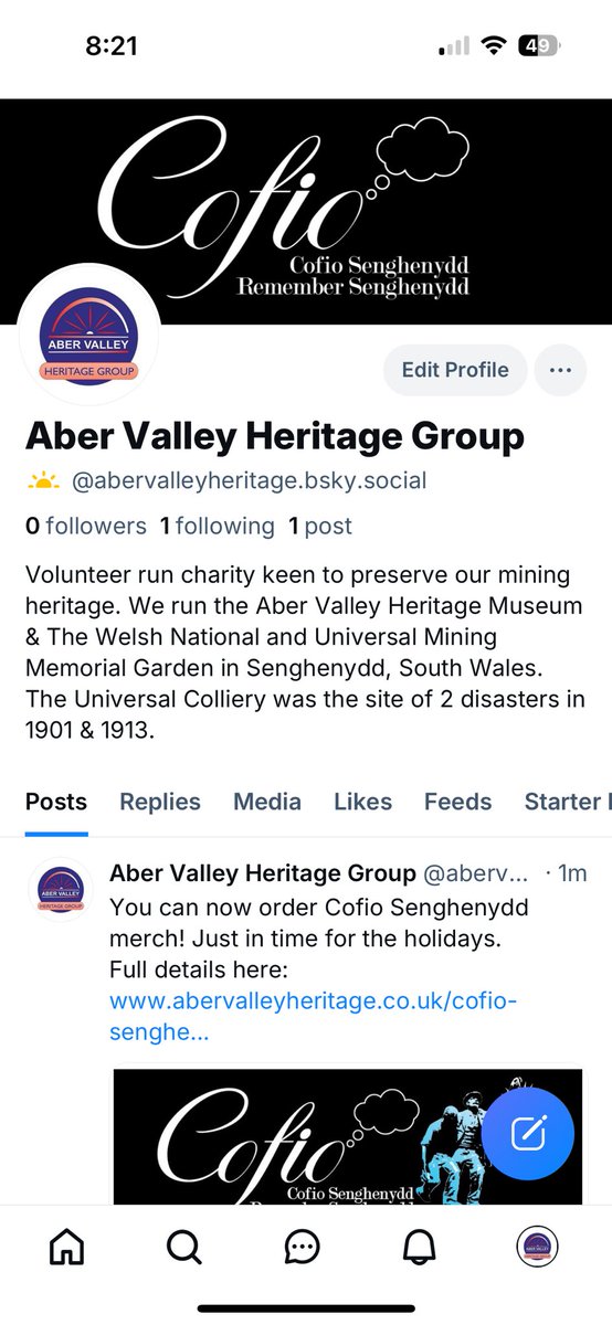 We’re now over at Bluesky Social!
Come follow us @abervalleyheritage.bsky.social