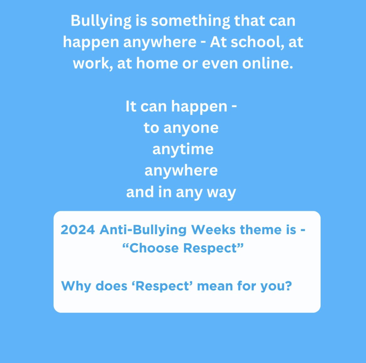 🗓️ Last week marked Anti-bullying Week. This years theme was ‘choose respect’ - a value reflected in many schools across Dundee.

💭 DYC Vice-Chair, Aima explains what bullying looks like and the best ways to deal with a bully.

Read for more.