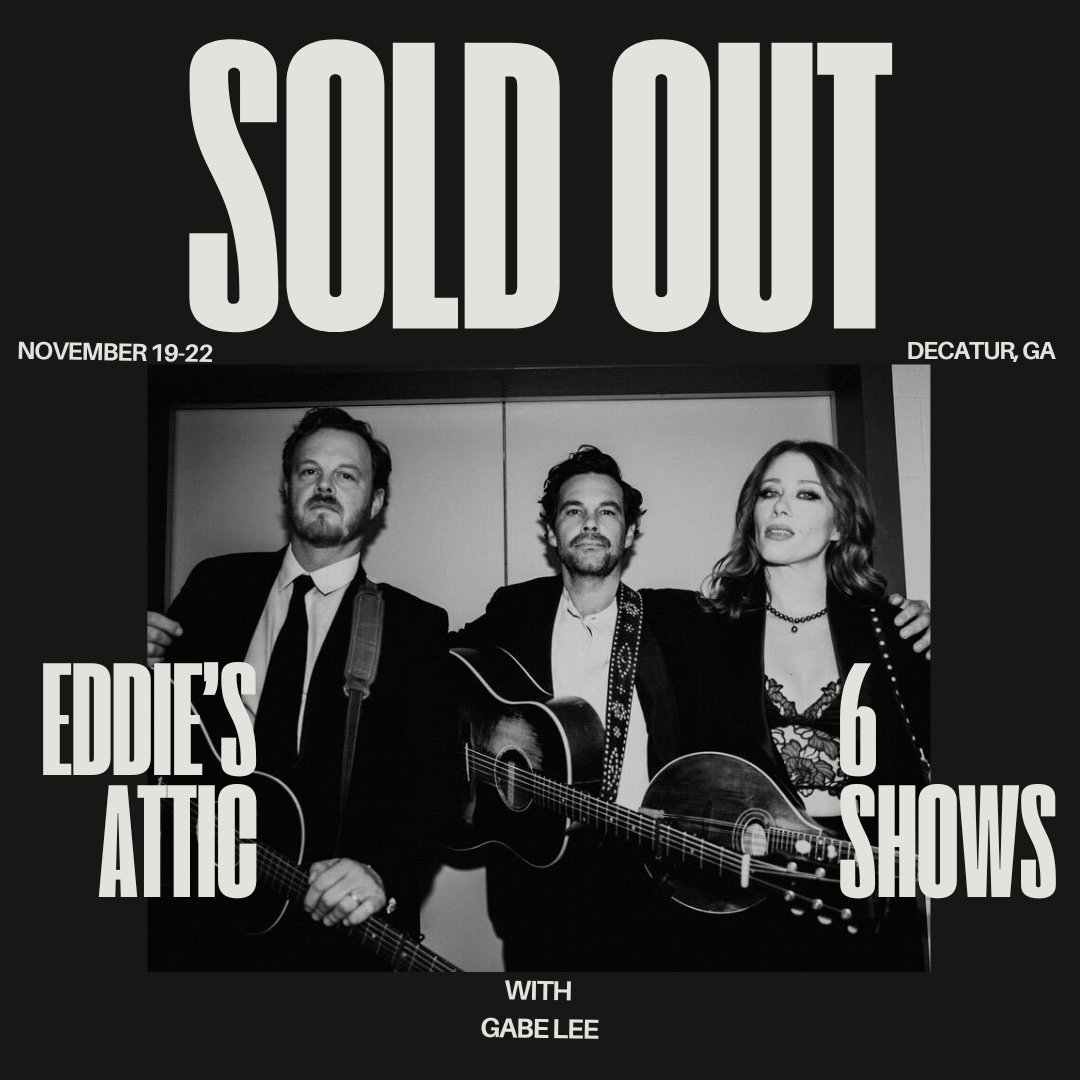 TheLoneBellow's tweet photo. GEORGIA WILL AND DID THE DANG THING! 🙌

Buckle up, y’all, we’re comin’ in hot with @mistergabelee for the final week of our ‘By Request Only’ tour. 

See y’all soon! 

#thelonebellow #byrequestonly #tour #soldout #georgia #eddiesattic https://t.co/gZpsBIhnHp