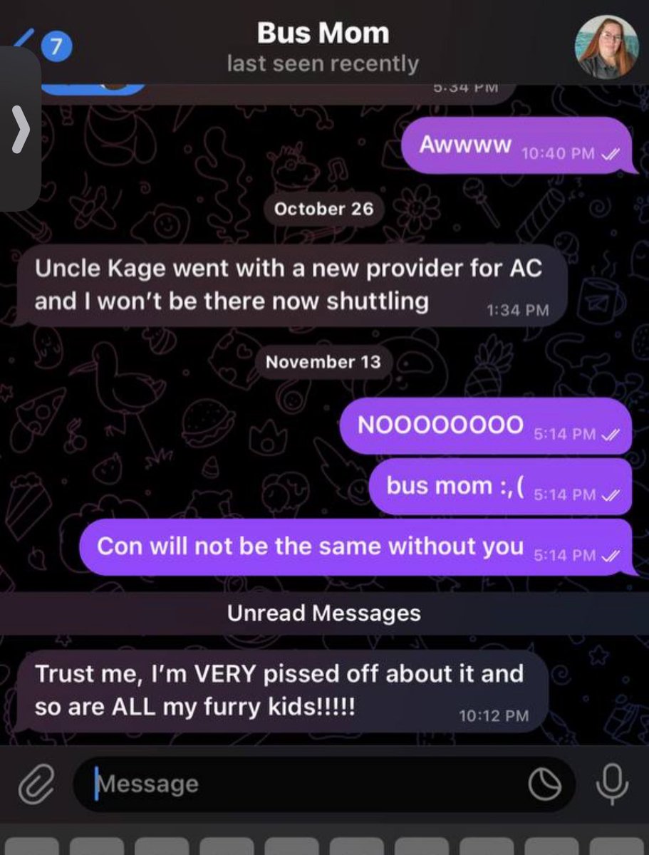 WTF !! 

Mannn We ride at dawn for Bus Mom… this is outrageous !!

<a href="/anthrocon/">Anthrocon, Inc.</a> won’t be the same without her !!