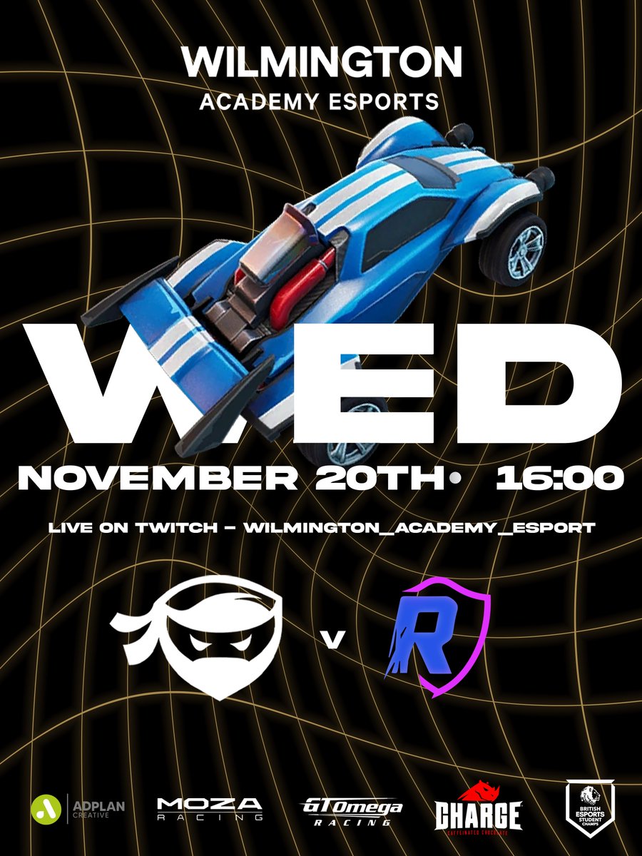 Wilmington Academy Esport (@wacadesport) on Twitter photo Big Game Week in the <a href="/British_Esports/">British Esports ๐ฎ ๐</a> SCs this week. EAFC 2 games have been chosen to be live-streamed by BEF at 4 pm and 5 pm tomorrow. We go in a Kent Derby against <a href="/MidKentCollege/">MidKent College</a> in RL and <a href="/FirstShotSGS/">FirstShot</a> in OW2. Plus back racing in the <a href="/WilliamsRacing/">Atlassian Williams Racing</a> league. <a href="/chocolatecharge/">Charge ๐ฆ</a> Big Game Week in the <a href="/British_Esports/">British Esports ๐ฎ ๐</a> SCs this week. EAFC 2 games have been chosen to be live-streamed by BEF at 4 pm and 5 pm tomorrow. We go in a Kent Derby against <a href="/MidKentCollege/">MidKent College</a> in RL and <a href="/FirstShotSGS/">FirstShot</a> in OW2. Plus back racing in the <a href="/WilliamsRacing/">Atlassian Williams Racing</a> league. <a href="/chocolatecharge/">Charge ๐ฆ</a>