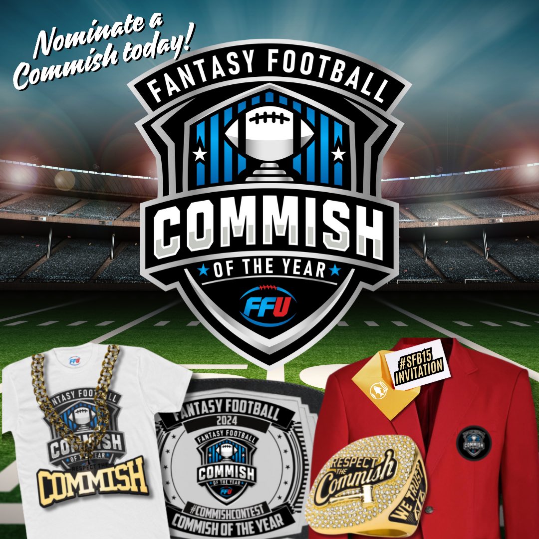 FFUnlimited's tweet photo. In case you haven’t heard, the #CommishContest is on!
Nominate a COMMISH today! 🙌🏆🙌
🔗 https://t.co/fc3MxfihFu https://t.co/GXR5dtkfD6