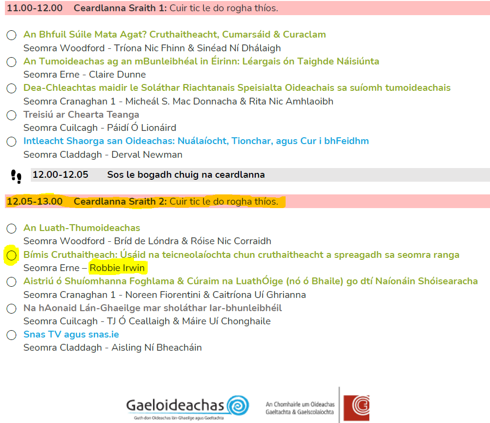 🗓️Tionól Forbartha Gaeloideachas i bPáirt le COGG 🗓️

Tá mé ag súil go mór le ceardlann a thabhairt ar úsáid na teicneolaíochta chun cruthaitheacht a spreagadh sa seomra ranga - bígí liom 🧑‍💻Feicfidh mé sibh Dé hAoine 🙌
Tuilleadh eolais: tinyurl.com/4h2vmjx4
<a href="/Gaeloid/">Gaeloideachas</a> <a href="/CoggOid/">COGG Oideachas</a>