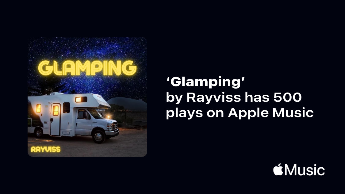 rayvissmusic's tweet image. Just passed a new Milestone on @AppleMusic. Thanks for listening!
music.lnk.to/RLs3JW
#glamping #camping #music