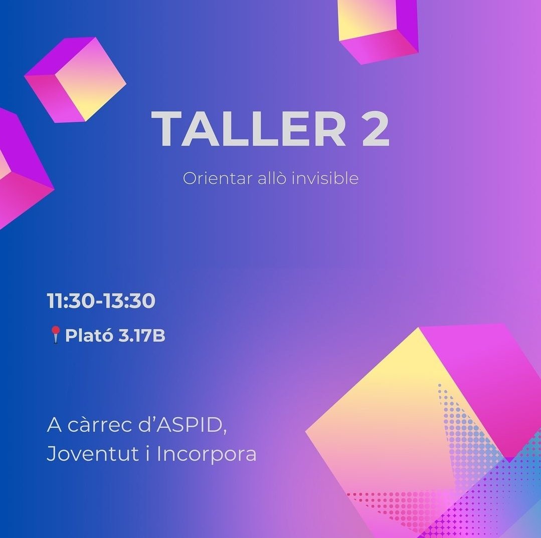 🏷 Aquest taller ofereix eines per reconèixer i abordar
els obstacles invisibles que poden apareixer en la
cerca de feina, fomentant una orientació més
inclusiva i adaptada a tothom.

📍Ubicació: Plató, Aula 3.17B
#orientalleida24
#universitatdelleida 
#JornadesOrientació