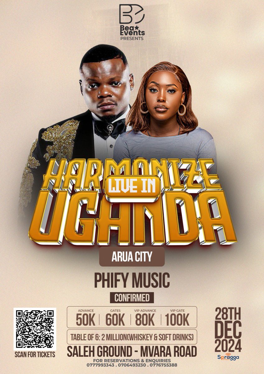 DuziPromotions's tweet photo. The West Nile Queen @phifymuzic Will Be Shining On The Same Stage With @harmonize_tz On 28th December At Saleh Ground-Mvara Road
Din't miss
#BEAEVENTS // Spragga Promotions // Duzi Promotions https://t.co/Ia9eYE84zT