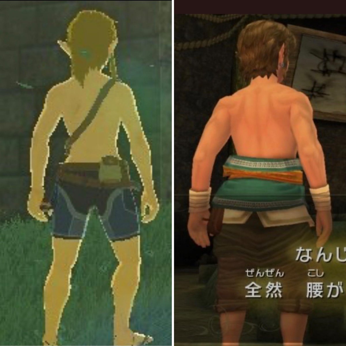 pikzel08's tweet photo. the muscle difference between BotW Link and TP Link sheesh https://t.co/Gsa2kIibqn