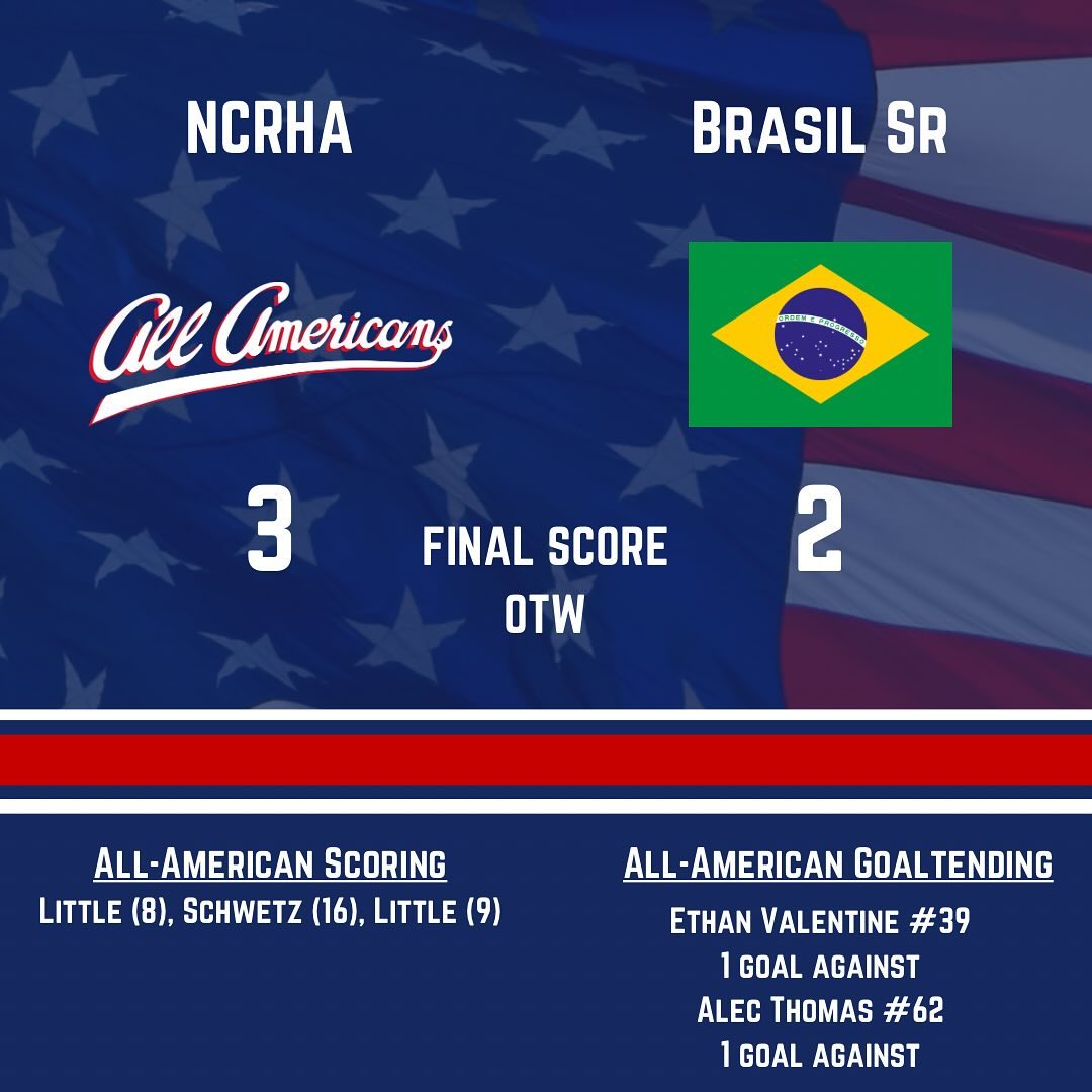 NCRHA All-Americans take down Brasil Sr 3-2 in dramatic fashion with an OT thriller! Josh Little nets 2 in the game, including the overtime 3-on-2 man advantage game-winner!
#CollegeRollerHockey
#AllAmericans