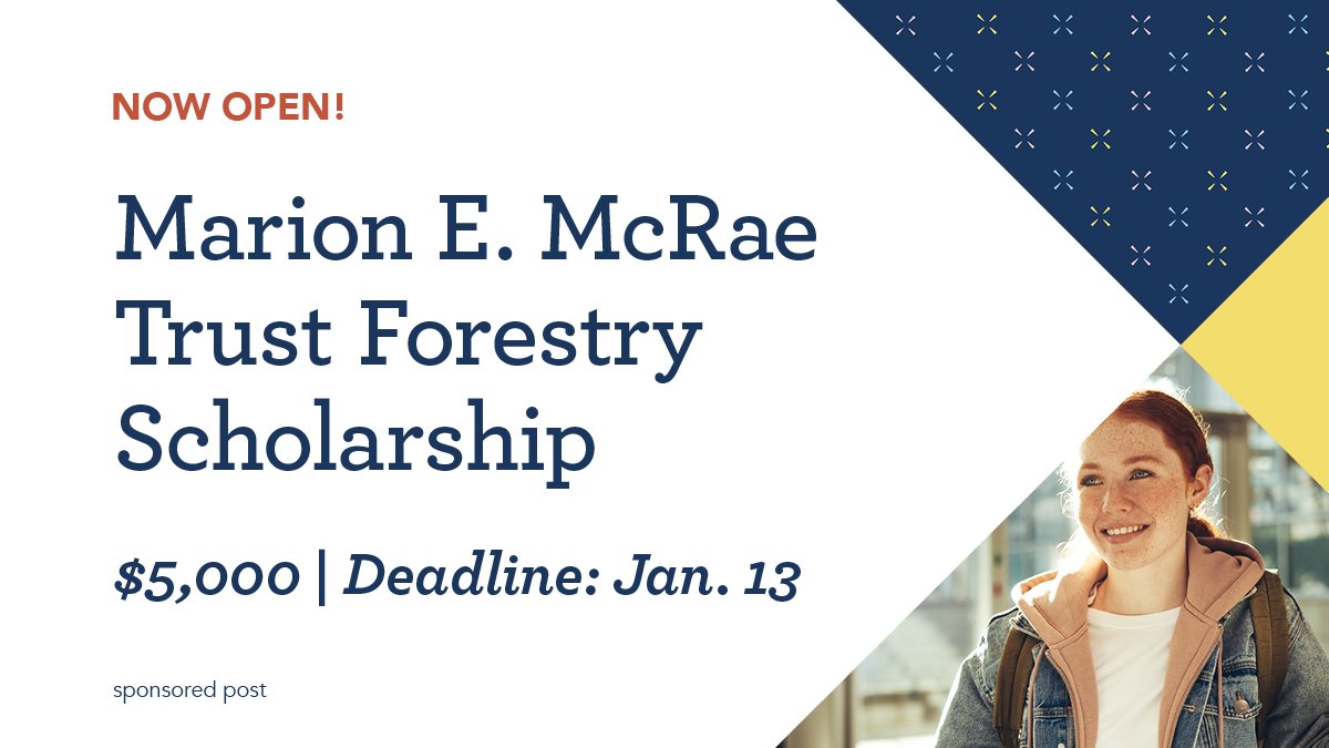 If you’re pursuing a degree related to forestry and you’re a resident of New Jersey, you could earn  $5,000 from the Marion E. McRae Trust Forestry Scholarship Program! Applications are now open for HS seniors/grads and current college undergrads: hubs.ly/Q02YC6t60