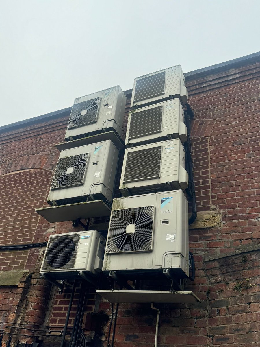 Air Conditioning / Heating Units for sale - 4 ceiling mounted cassette units &amp; 4 wall mounted - fully working including external condensers &amp; thermostat controls - buyer collects &amp; offers invited #oldhamhour