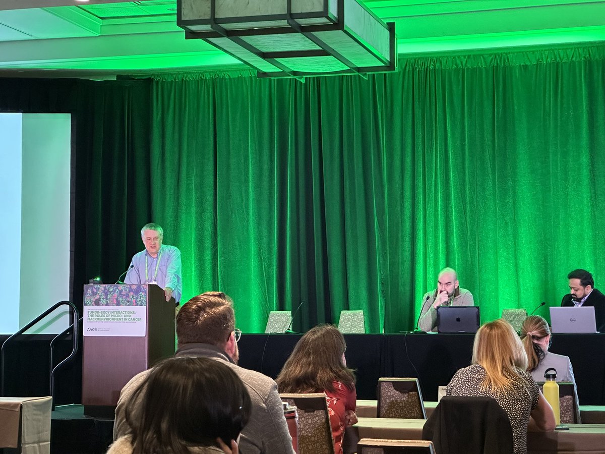 Excellent talk presented by <a href="/SGrivennikov/">Sergei Grivennikov</a> Dr. Sergei Grivennikov at Cedars-Sinai, discussing critical role of microbiota and its underlying mechanisms with IL-27 signaling in colorectal cancer metastasis. #AACRtumorenviron24 #AACRTME