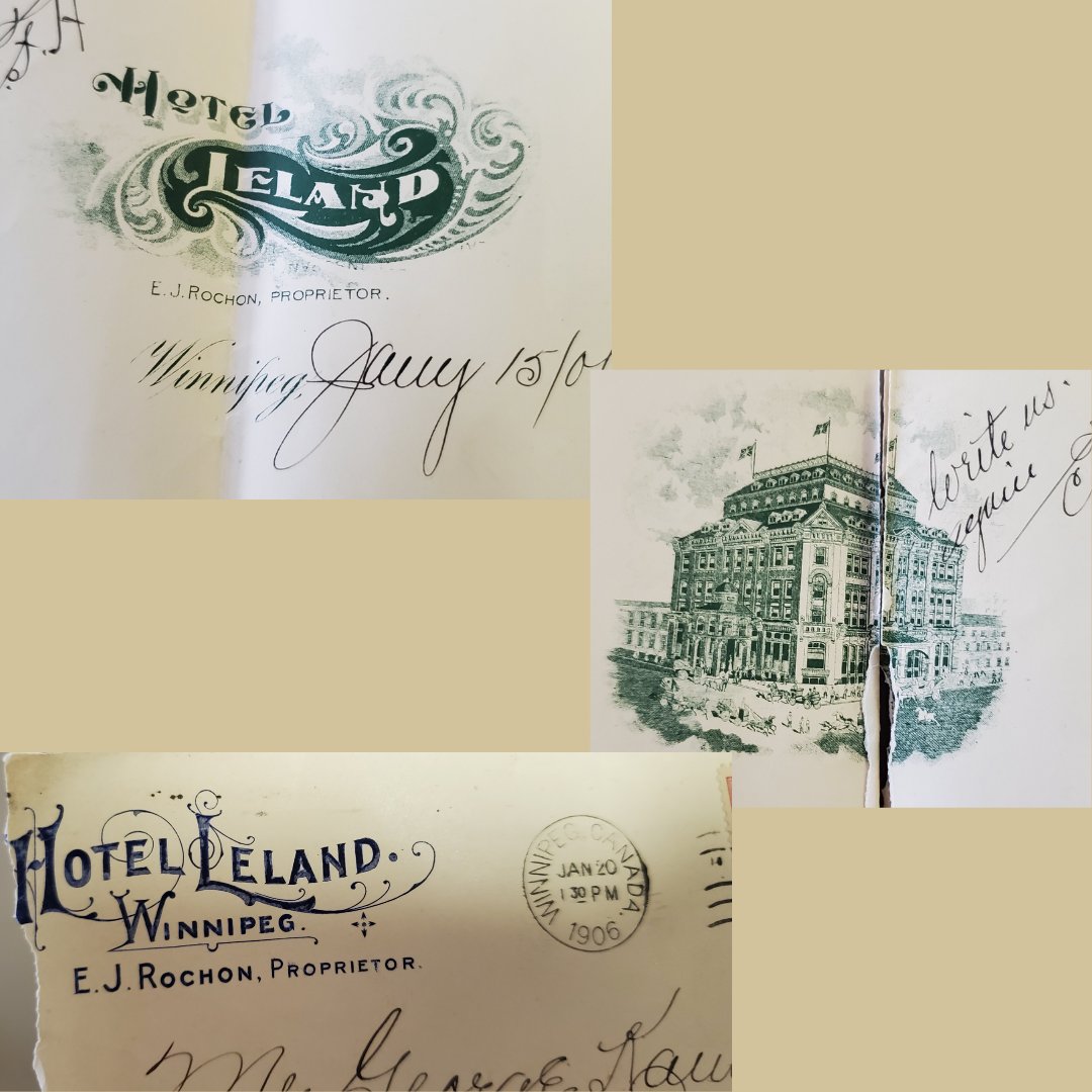 The Heritage Winnipeg office is filled with fragments of Winnipeg's history, such as this letter written on Hotel Leland letterhead! Learn more: facebook.com/share/p/15ZMLK…