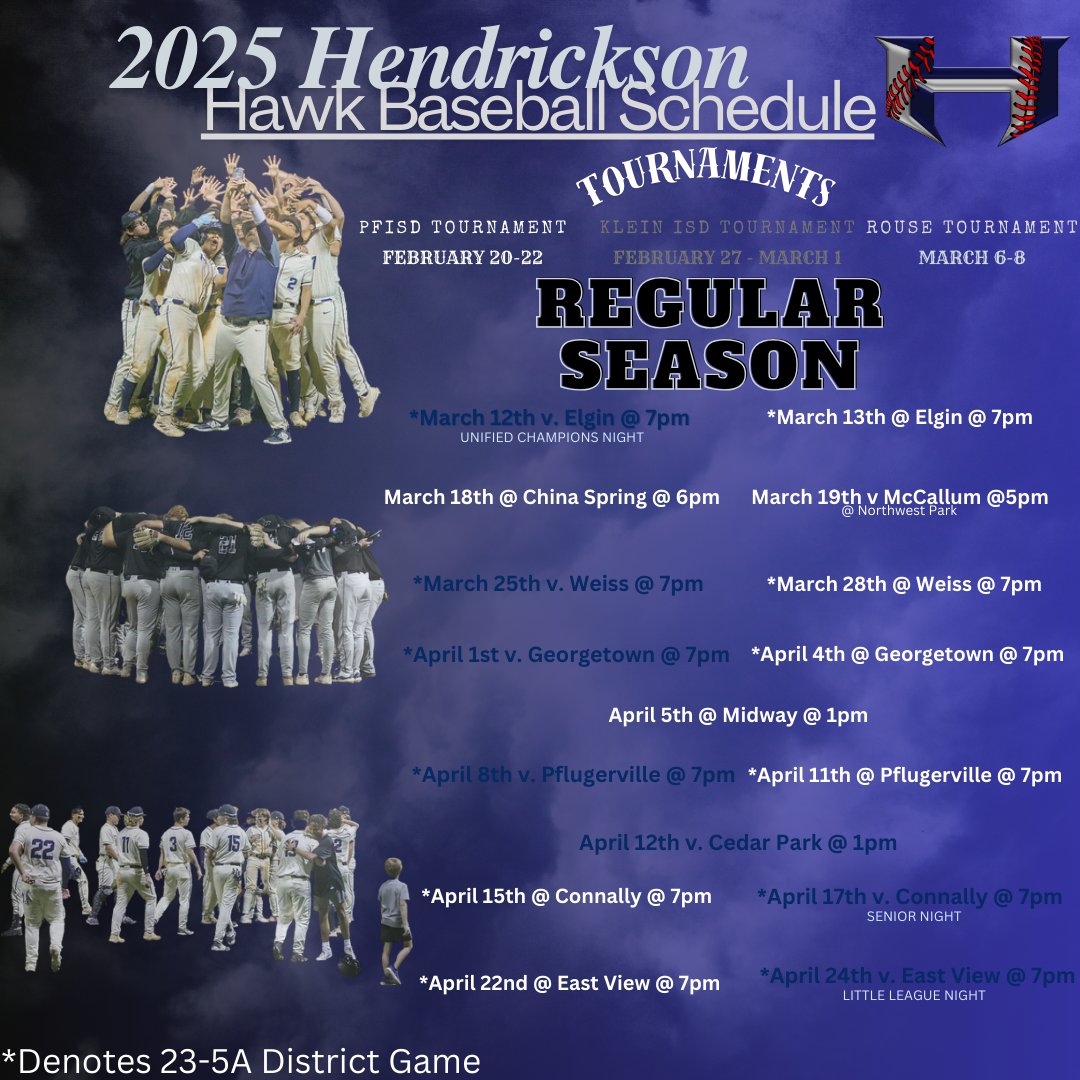 HendricksonBB's tweet photo. 2025 Hendrickson Baseball Schedule! #bluecollarboys #letsgo #family https://t.co/yYls4OC6qc