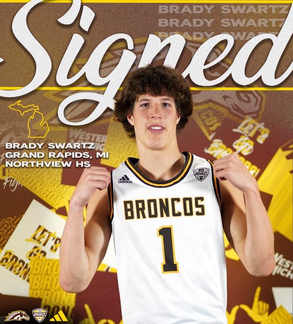 Congratulations to Brady Swartz on signing with WMU. Great job, Brady. #worktowin