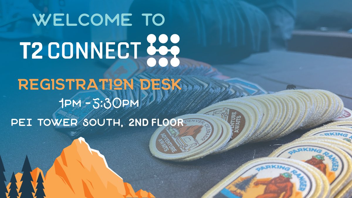 Welcome to T2 Connect 2024. We’re looking forward to a great week together! Our registration desk is now open until 5:30pm today. Stop by to sign yourself in and make a cap at The Hat Bar that really fits you.