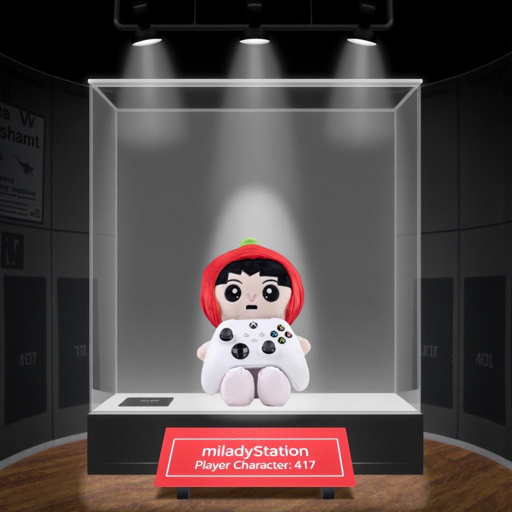 MiladyStation's tweet image. 📡
Announcing:

THE 
MILADYSTATION 
PLAYER CHARACTER 
PLUSHIE

now available on happy ufo 😃🛸 🤍

physically real ✅
Histloreically accurate ✅
holds a controller ✅
strawberry hat ✅

We hope you love it. ☺️