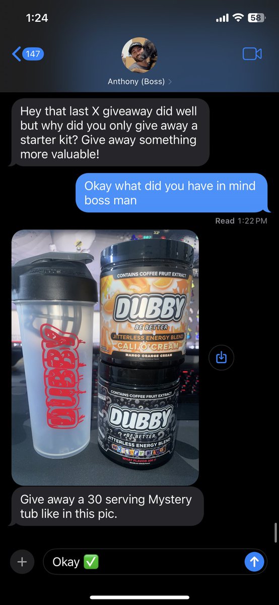 DubbyEnergy's tweet photo. 🚨 🚨 I am being instructed to give away a 30 serving MYSTERY flavor tub. 

Just RT / like / comment. 
You must be following. 
Giveaway open to the entire world. 🌍 

Winner picked this week publicly. https://t.co/L94dMoUZhd