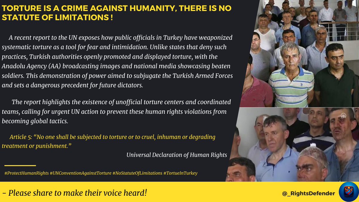 📢 Broadcasting torture is not just propaganda; it’s an assault on #humanity . When media becomes a tool for oppression, it enables fear and violence. 

🛑 We condemn the weaponization of journalism in Turkey and demand justice. ✊ 

#EndTorture #HumanRightsMatter