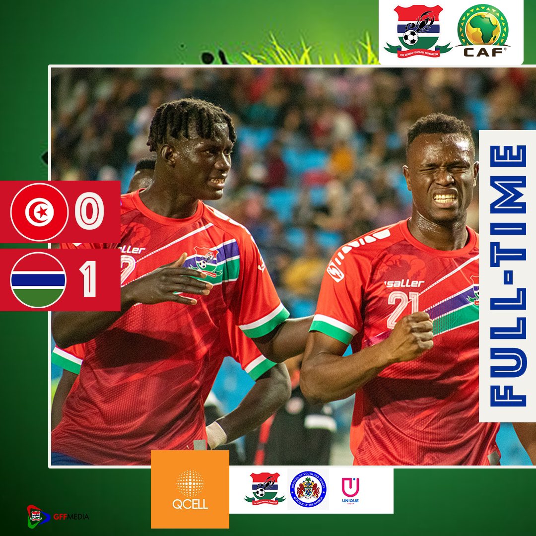 Abdoulie Ceesay’s first half header from a Musa Barrow cross was the difference as the Gambia wrapped up its AFCON qualifiers with a 1-0 win in Tunis