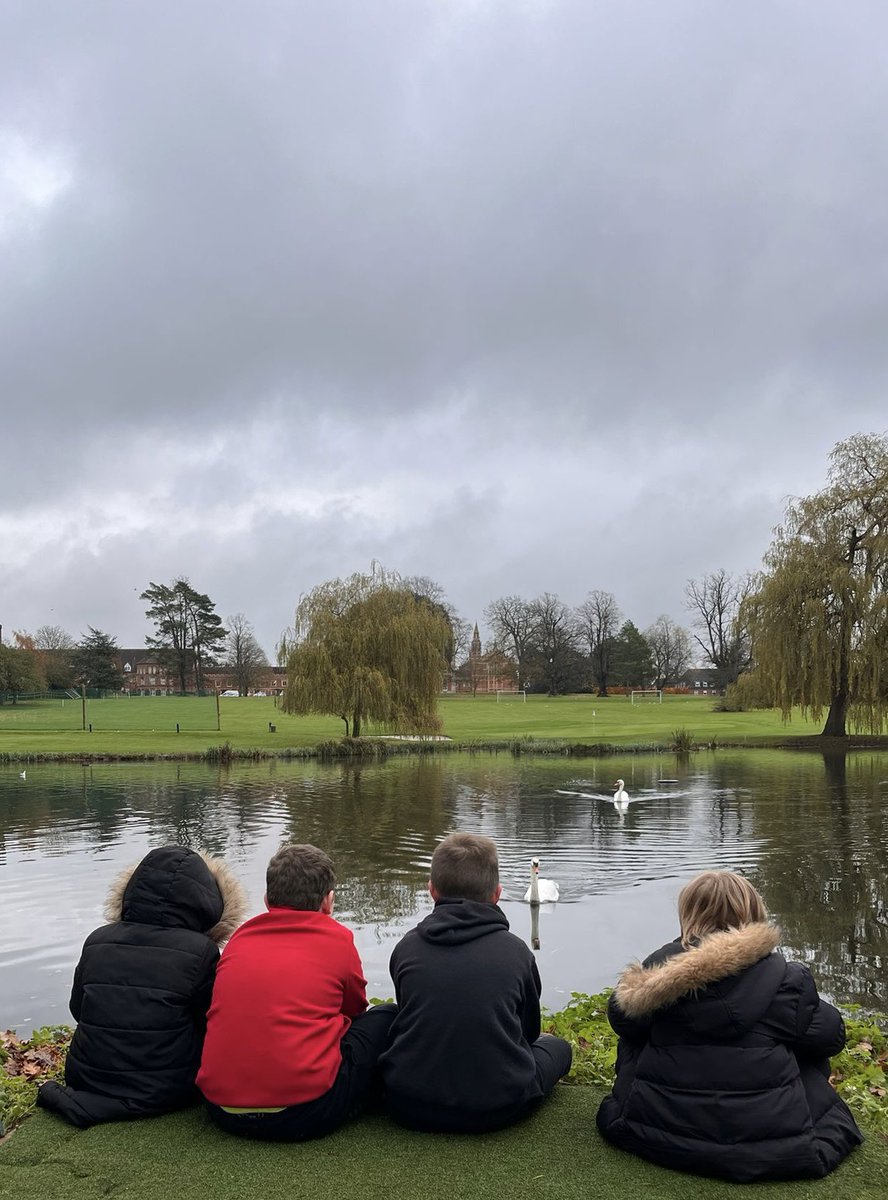 Calm 😌

Love this shot of four youngsters from Orchard Meadow enjoying a serene moment with the swans at College Pond <a href="/RadleyCollege/">Radley College</a>. 

<a href="/RadleyLinks/">Radley College Partnerships</a> #Inclusion #opportunity #aspiration #nature
