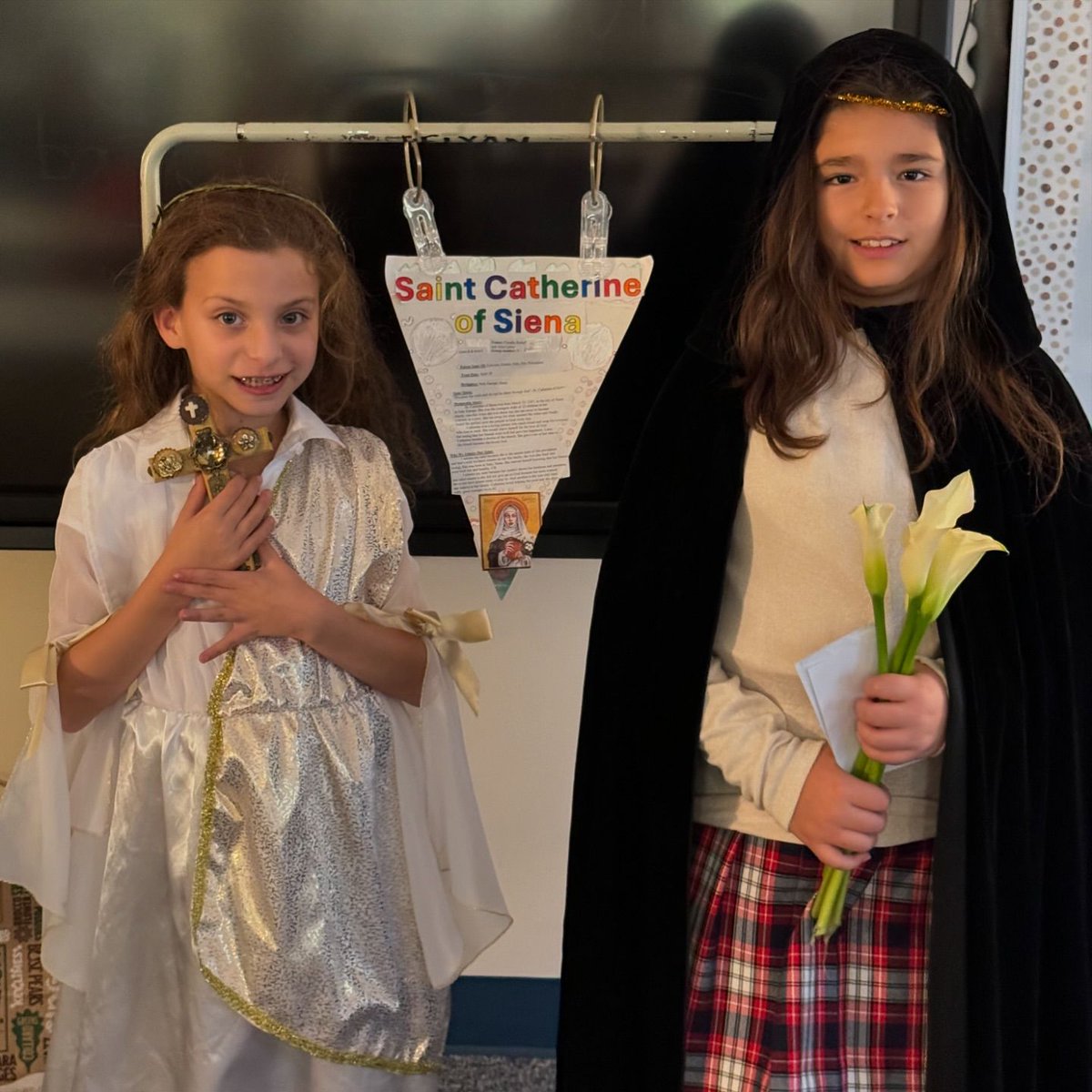 In celebration of #AllSaintsDay on November 1, fourth graders embarked on a comprehensive research journey with a saint  who inspires them. 🤍🙏 After researching their saint's background, stories, and symbols, students prepared presentations for class. ⭐️ #SaintsAndScholars