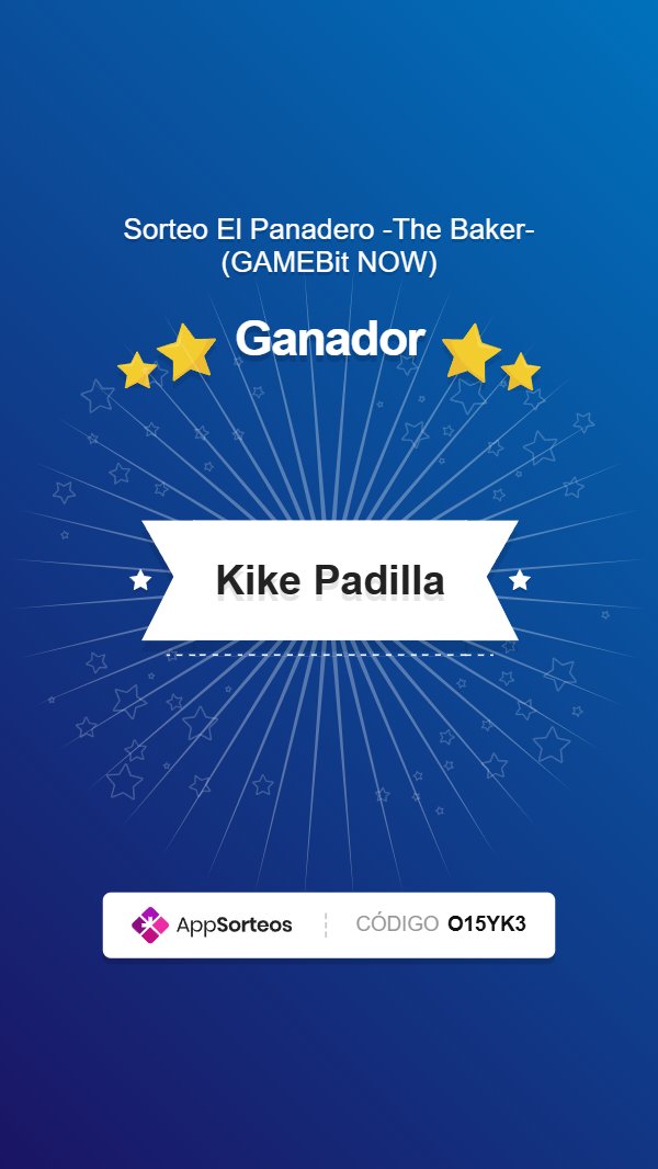 GAMEBitN's tweet photo. ¡Amigos!
¡Ya tenemos al ganador del sorteo de "El Panadero -The Baker-" cortesía de @SketchyCeviche!
¡Felicidades a @Kikinpushi16!
19 participantes cumplieron con los requisitos; aquí el certificado del sorteo https://t.co/GxXqUDhTyU https://t.co/btcs7MG1ki