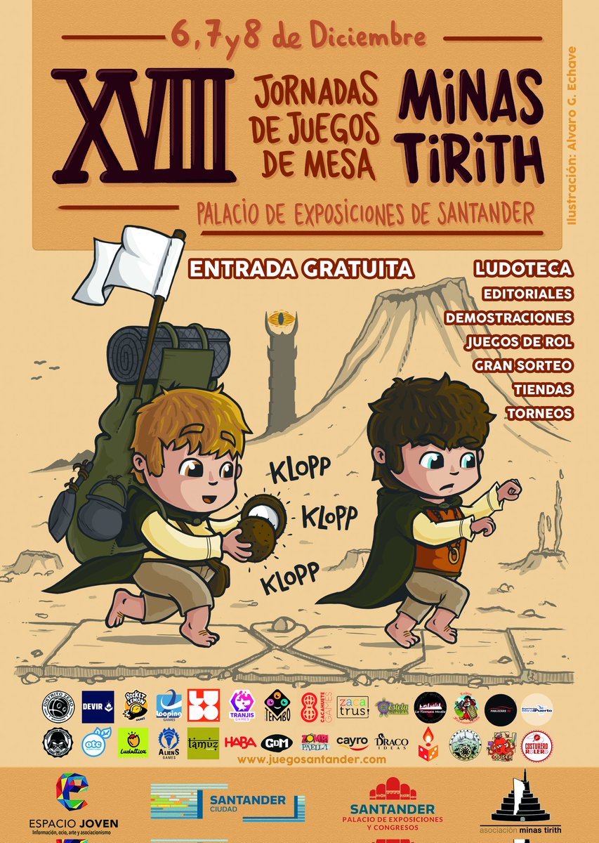 ¡¡SORTEO!!

Y es que ya tenemos el cartel definitivo con los patrocinadores de las #XVIIIMinasTirith! ¡Ayudadnos a compartirlo para llegar al mayor número de asistentes y participa en el sorteo de un Virus Roll and Write!
Bases abajo. Hasta el 6/12