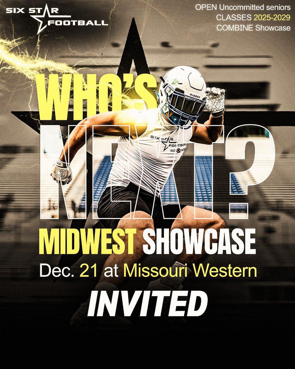 MIDWEST SHOWCASE | Wyatt DeGrave

6’3, 165   |  QB  |  2027 |  Monroe City (MO) | @wyattdegrave

⭐ Excited to announce rising prospect Wyatt DeGrave will be attending the Midwest Showcase!

📆Dec 21
📍Missouri Western

REGISTER/INFO ➡️sixstarfootball.com/six-star-footb…