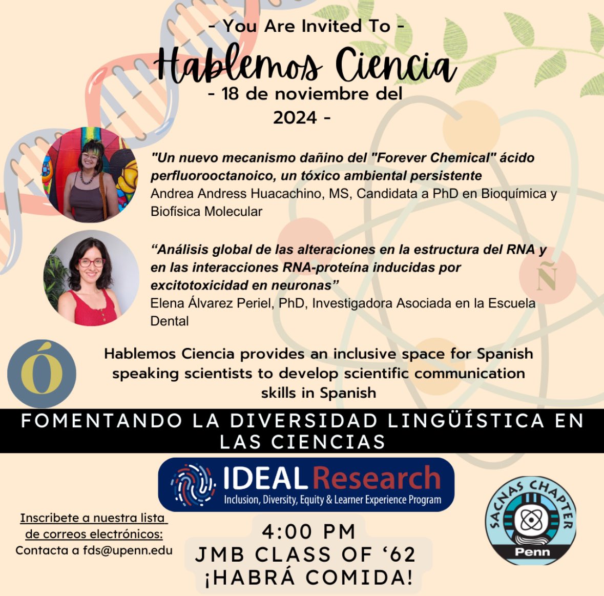 Franklin Staback Rodríguez 🇵🇷🇻🇪🔬🦠 (@fsrimmuno) on Twitter photo Today in @IDEAL_Research <a href="/Penn_SACNAS/">Penn SACNAS</a> Hablemos Ciencia, we had @ChemistAndrea and Elena Alvarez Periel, PhD, present their research in Spanish and invite their families in to the talk! What an amazing session! #SpanishScienceIsScience #LanguageInclusionMatters Today in @IDEAL_Research <a href="/Penn_SACNAS/">Penn SACNAS</a> Hablemos Ciencia, we had @ChemistAndrea and Elena Alvarez Periel, PhD, present their research in Spanish and invite their families in to the talk! What an amazing session! #SpanishScienceIsScience #LanguageInclusionMatters