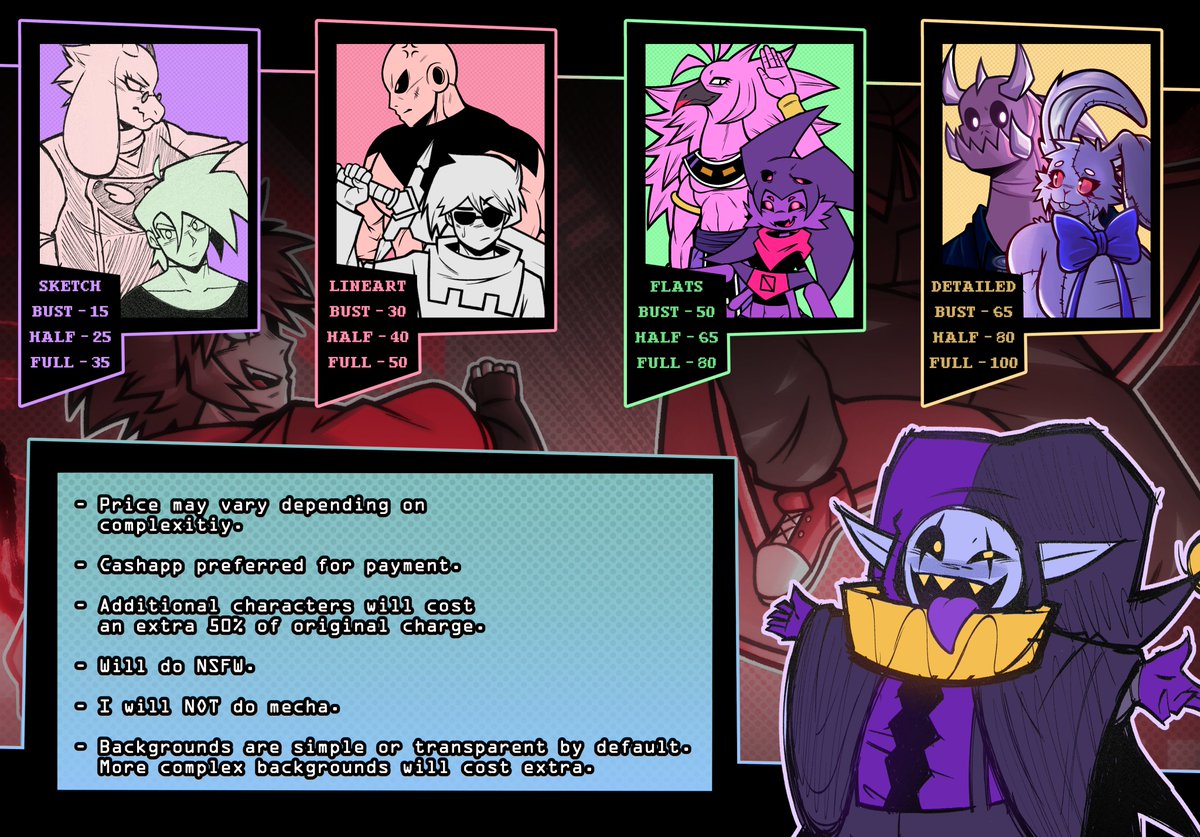 Kibichi_'s tweet image. Here's my sheet!
Feel free to DM me if you're interested!

#CommissionSheet #CommissionsOpen