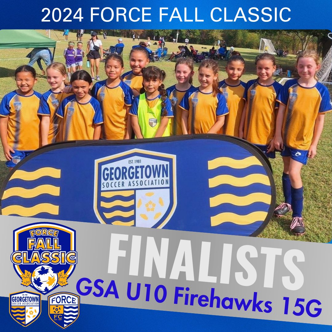 gsaforcefc's tweet photo. Congratulations to GSA U10 Firehawks 15G on getting 2nd Place in the Force Fall Classic!!🥈🍁 Great job girls!!!

#gsaforcefc #ForceFallClassic #forceon3 https://t.co/WFRCEME2zS