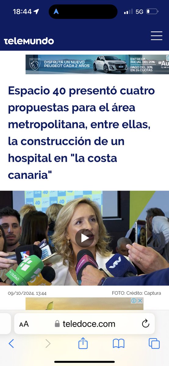lauraraffo's tweet photo. Presentamos nuestra propuesta de construir el Hospital de la Costa Canaria el pasado 9 de octubre con el equipo de @ESPACIOCUARENTA 

Es bueno que en este tema Orsi coincida con nosotros. Hay que buscar acuerdos para más calidad de vida en la zona metropolitana. https://t.co/HrLI4a6vpS