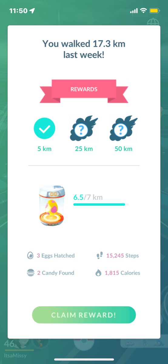 Missysartbook's tweet photo. #PokemonGo #WeeklyWalk
-_-; https://t.co/uileuwgKWF