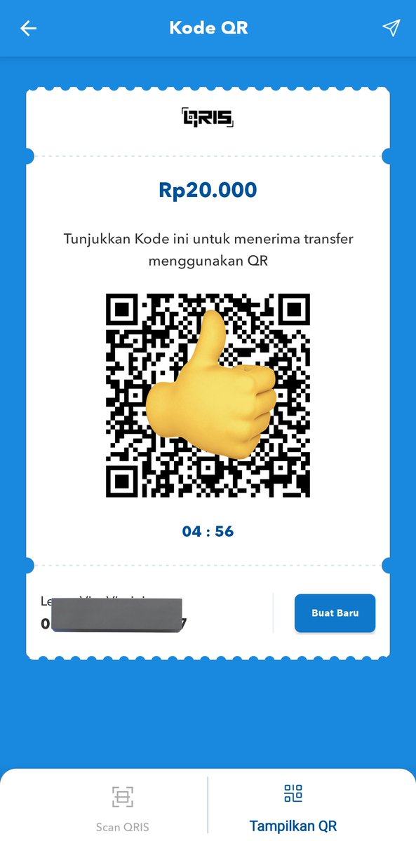 leonyvira's tweet photo. @glowsunrise_ Kamu pake qris yg dari 👐 yaa? Itu qris bayar nder jd ya km bayar ke dia. Harusnya pake qris yg 👍 kalo mau nerima payment. Sebenernya dari tulisannya pun jelas beda kaya pic 2. "menerima transfer" bukan "melakukan pembayaran". Harus teliti yes https://t.co/E2ezXGqeZh