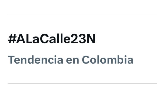 jarizabaletaf's tweet photo. No lo hemos movido y ya es tendencia.

Vamos con todo Colombia 23N https://t.co/3shB7IU5MW