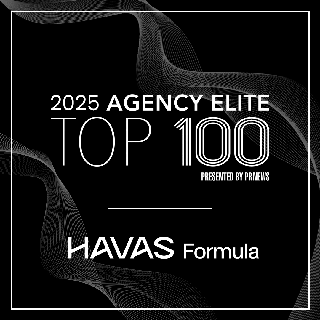 HavasFormula's tweet image. We’re so excited to announce that Havas Formula is featured on PRNews’ 2025 Agency Elite Top 100 list - the industry’s most respected roster of PR agency partners. It is an honor to be recognized for our innovation, dedication, and impactful work in the industry. 🤩