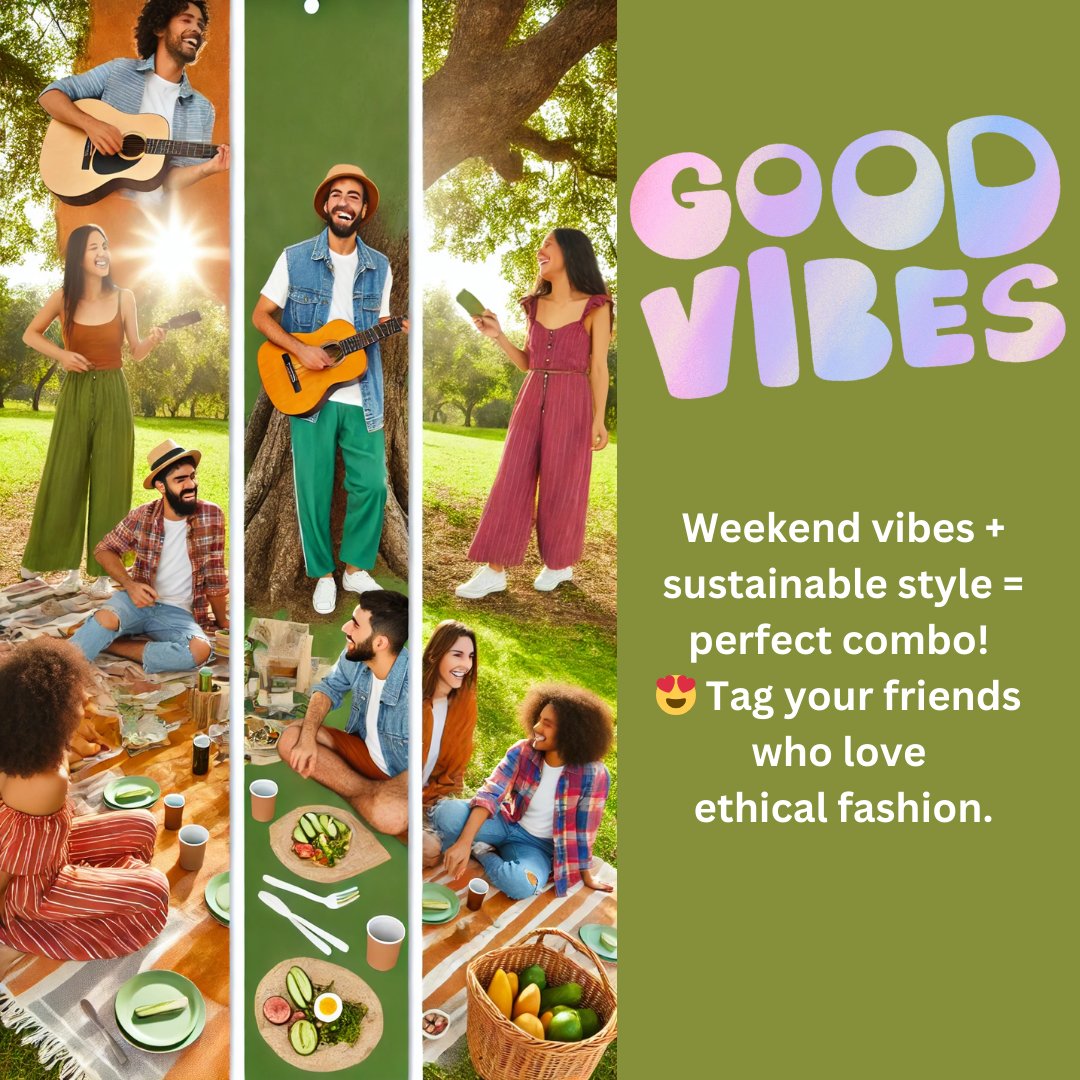 NancyS62349's tweet photo. Weekend vibes and sustainable style = perfect combo! 😍 Tag your friends who love ethical fashion. 🌱 #WeekendWear https://t.co/TAfXhUFmfQ