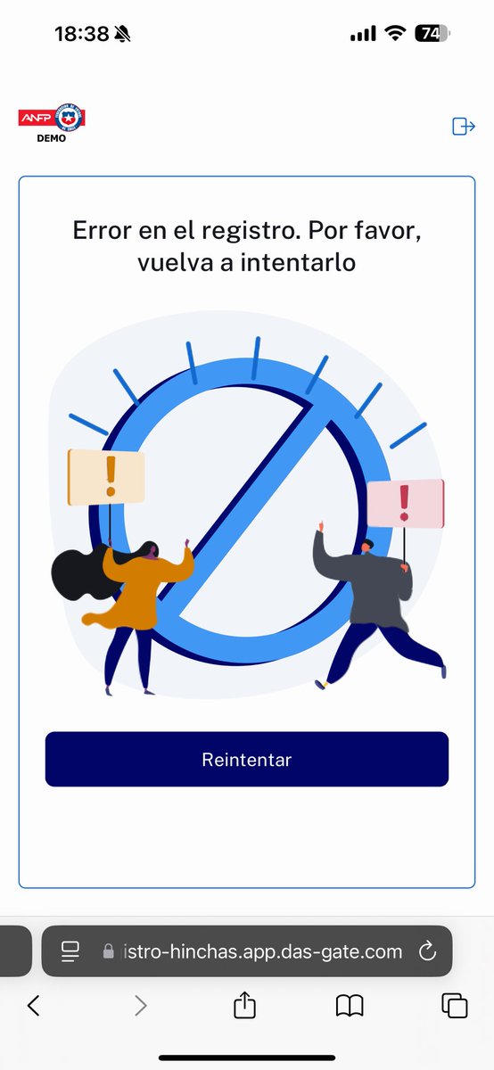 sonrisa_casc's tweet photo. #puntoTicket #anfp desde las 14 tratando de registrarme para comprar la entrada y me sale este error 😣 https://t.co/vmdTRJ20RW