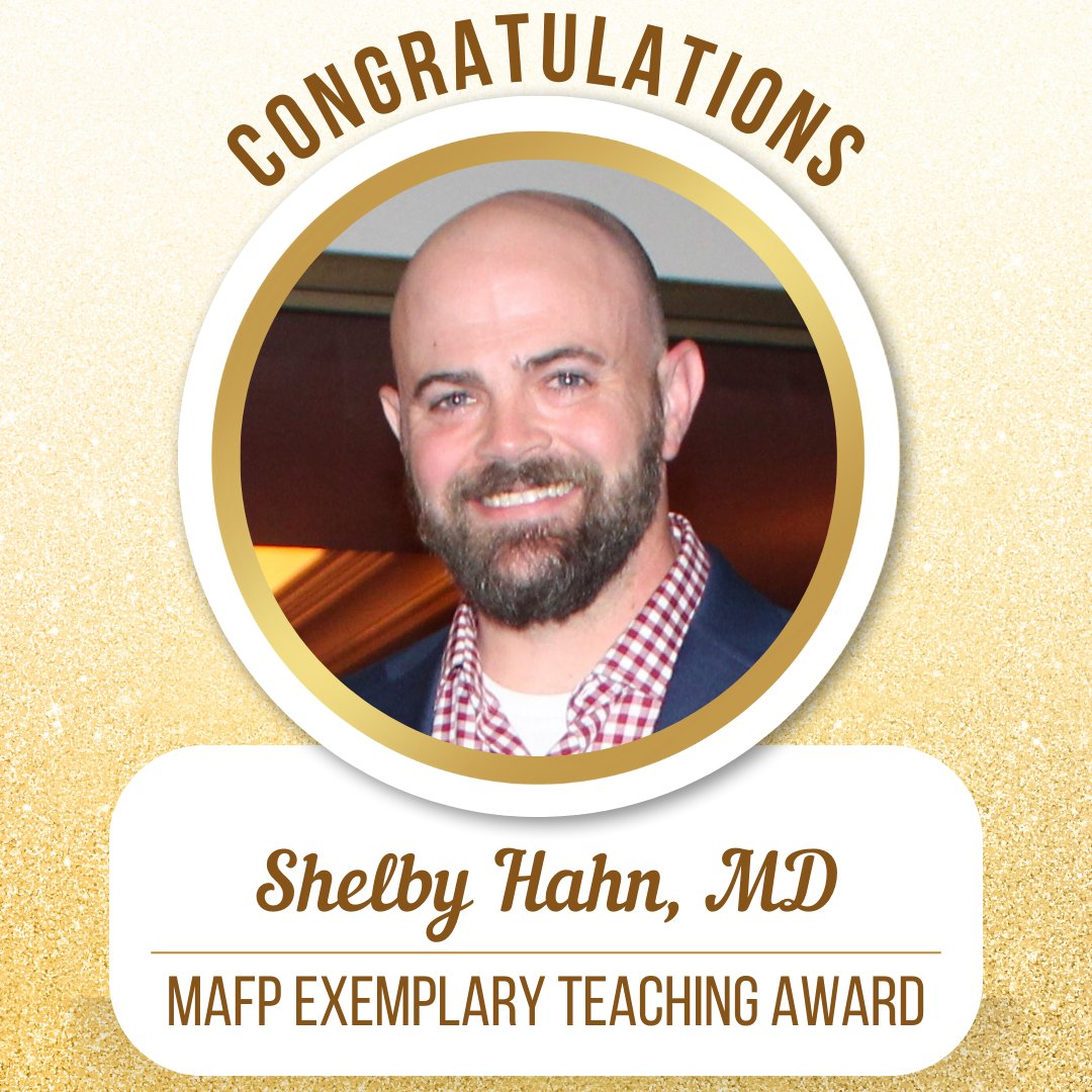Congratulations to Dr. Shelby Hahn, recipient of the 2024 MAFP Exemplary Teaching Award! Learn about his remarkable contributions to teaching and patient care in the full press release available on our website: mo-afp.org/communications. #MOFamilyDocs #FamilyMedicine #FMrevolution