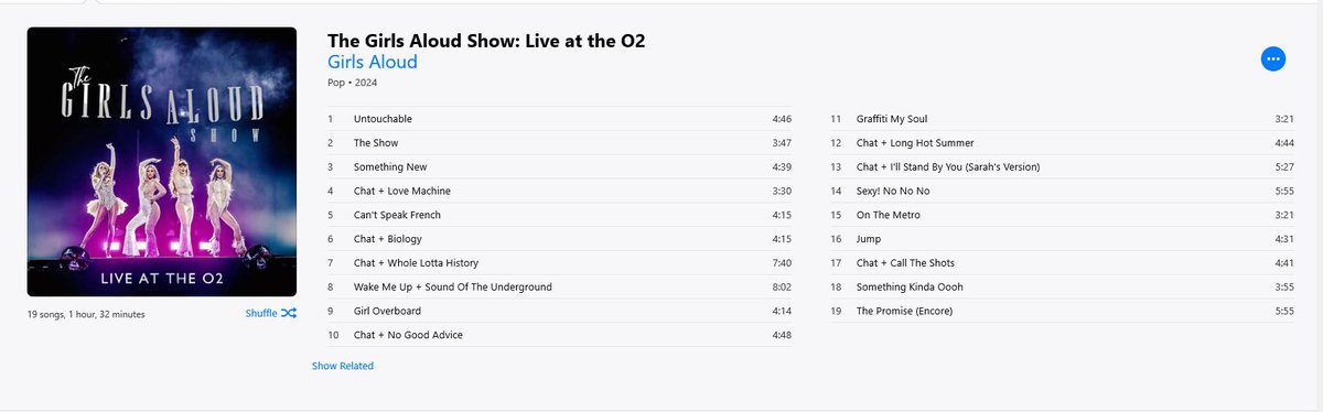 gnitehtemmig's tweet photo. AUDIO/M4A: Girls Aloud - The Girls Aloud Show (Live at the O2)

https ://drive .google .com/file/d/141-UGFbp7G-Or3tA11i2t9mHGa8op-zr/view https://t.co/xdn4XXWbMP