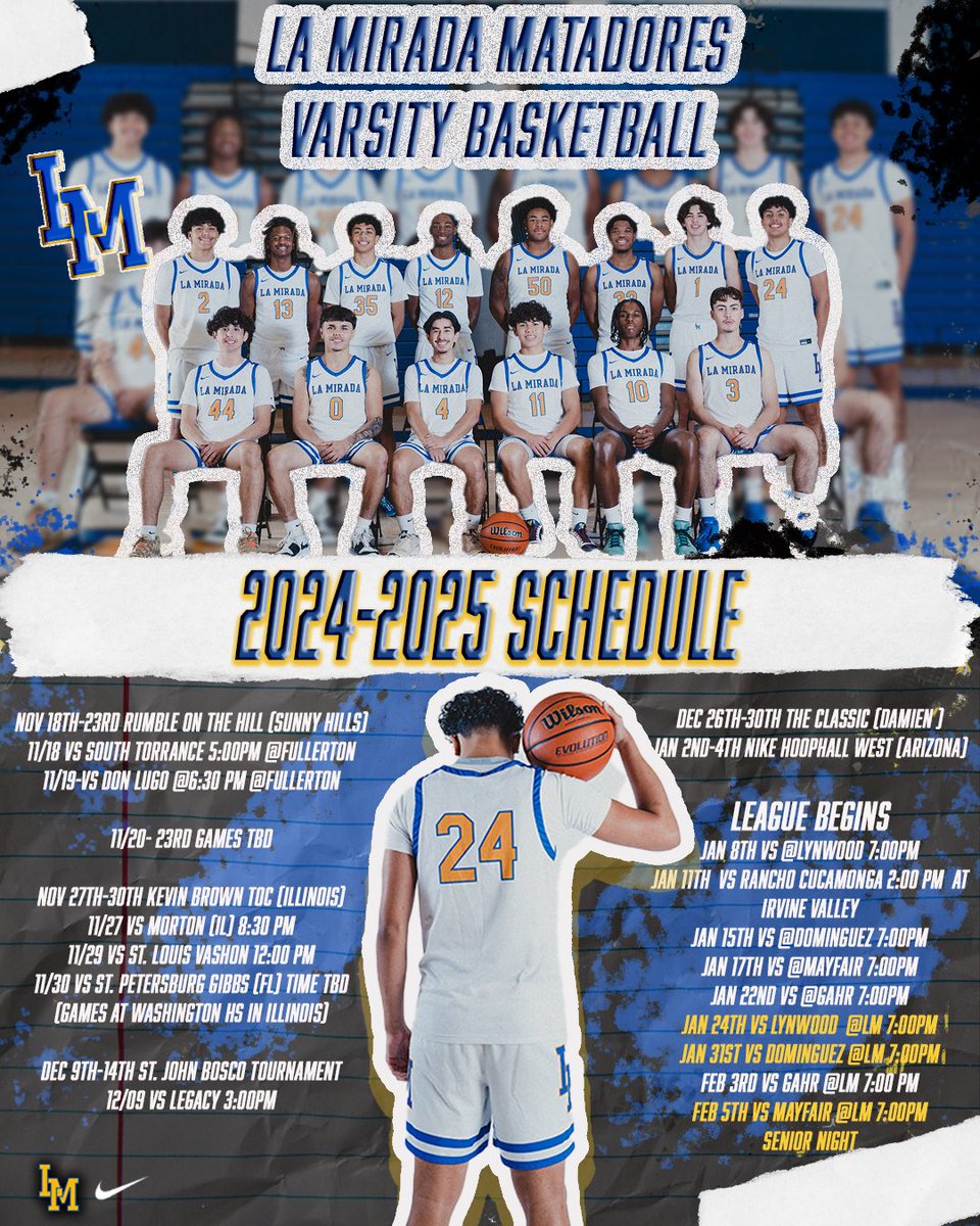 Basketball_LM's tweet image. Matadores Schedule Drop!!!