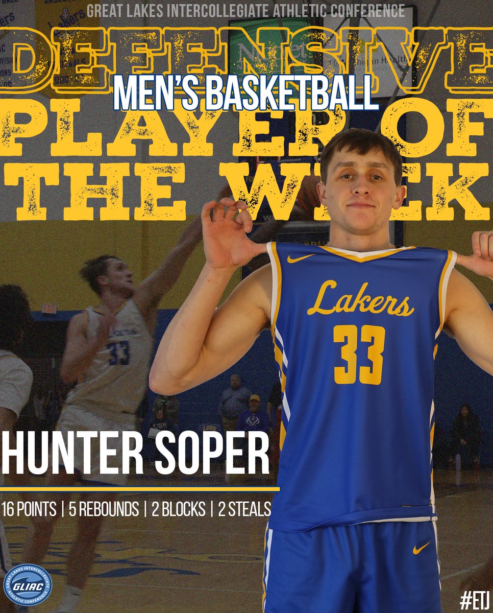 Tyson Edmondson and Hunter Soper have received GLIAC Player of the Week awards after a couple of strong performances on Friday morning

lssulakers.com/news/2024/11/1…