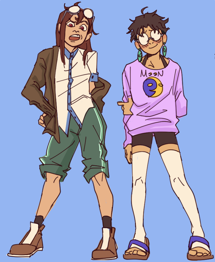 SlavHew's tweet photo. #dandadan momo &amp;  okarun fit swap !! https://t.co/16E2PSI9e1