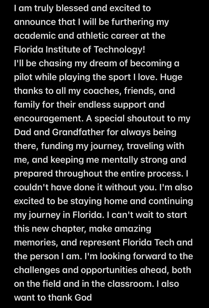 <a href="/FLTechAthletics/">Florida Tech Athletics</a> <a href="/FloridaTech/">Florida Tech</a> <a href="/FloridaTechBB/">Florida Tech Baseball</a> <a href="/nd011201/">Noah Fisher Davis</a> <a href="/amcarpenter21/">Alex Carpenter</a> <a href="/TNXL_Baseball/">Brian J. Martinez</a> #committed #Panthers