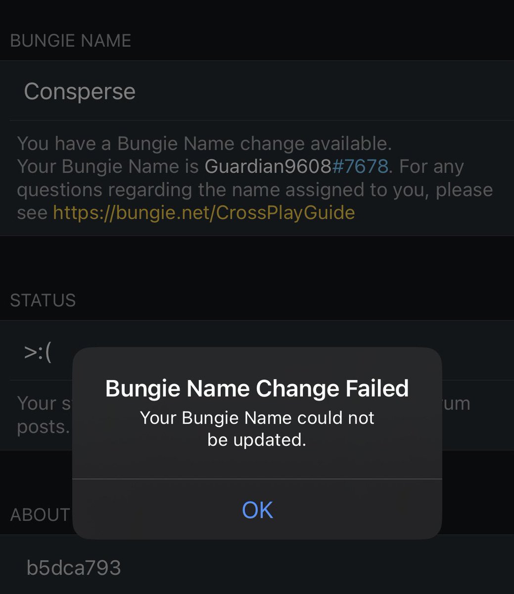 _Consperse's tweet photo. @BungieHelp Any reason why this still isn’t fixed yet? https://t.co/kBYknqlMUV