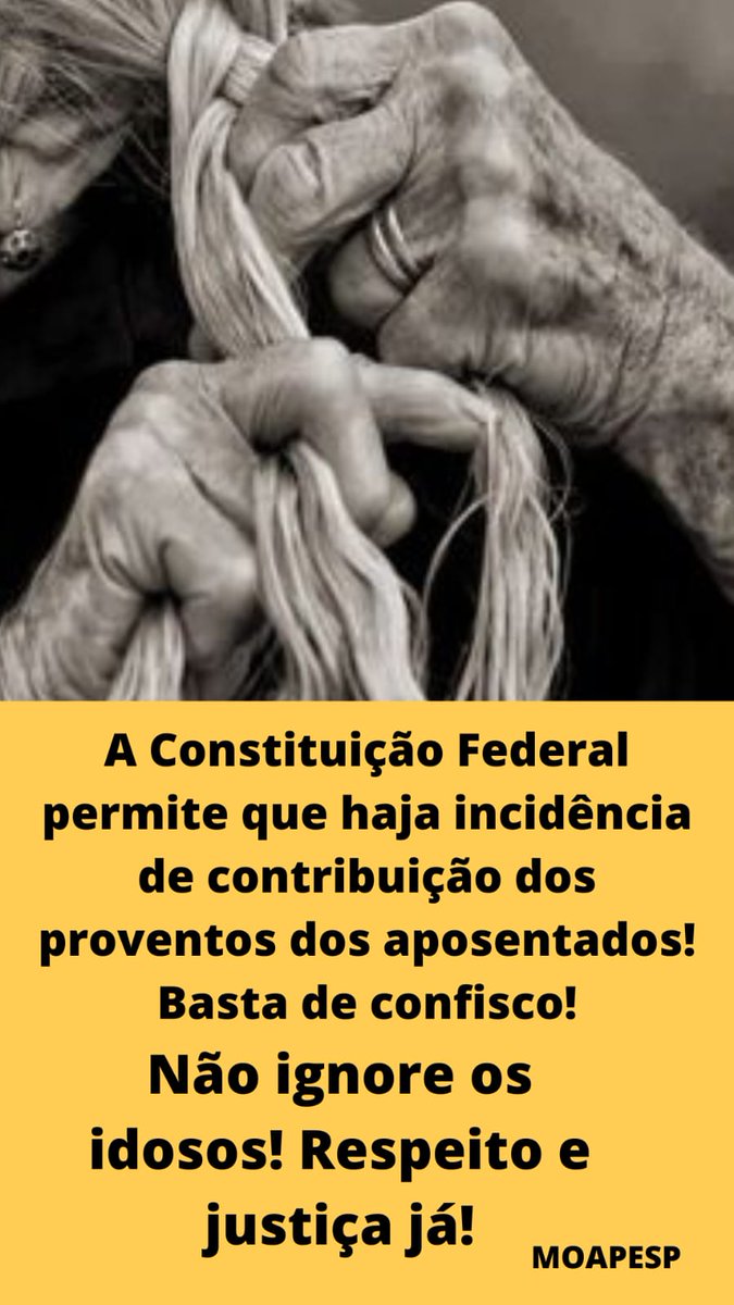 "Aposentados pedem justiça; Ministros, atendam. Esperamos o resgate da apreciação da ilegitimidade  do art.149 da EC103 do Sr. Ministro <a href="/gilmarmendes/">Gilmar Mendes</a>  <a href="/STF_oficial/">STF</a> <a href="/LRobertoBarroso/">Luís Roberto Barroso</a> <a href="/alexandre/">R.s</a> Desenrolem Aposentados #AposentadoriaJusta