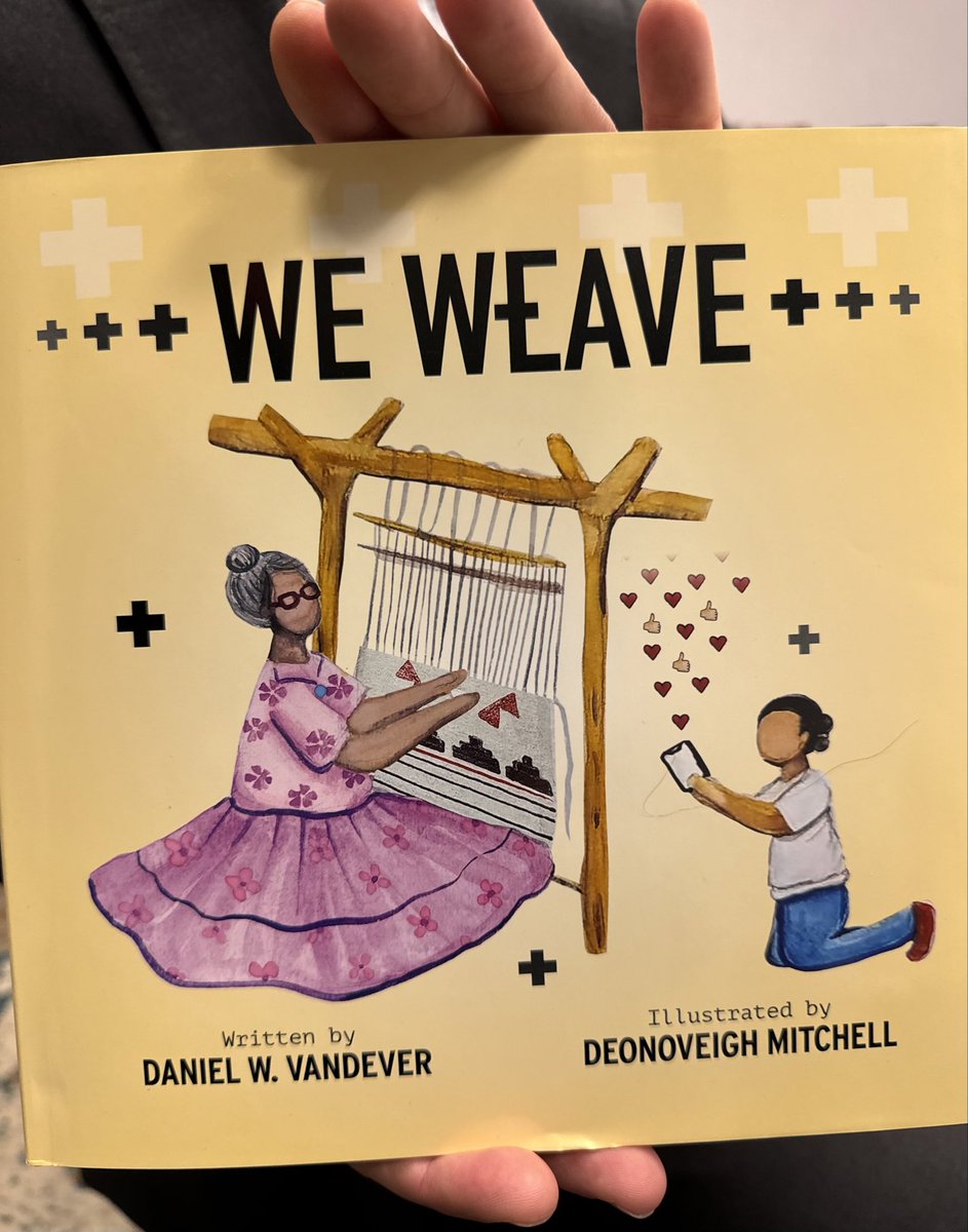 DrDanaSuskind's tweet photo. One of the greatest gifts from attending conferences like @NCFL is the chance to have your faith in humanity restored by other attendees. Today I met Daniel Vandever, whose WE WEAVE book celebrates Navajo traditions that connect past to present. Just brilliant ✨

#NCFL24 #ECE https://t.co/31zjt9nFD8